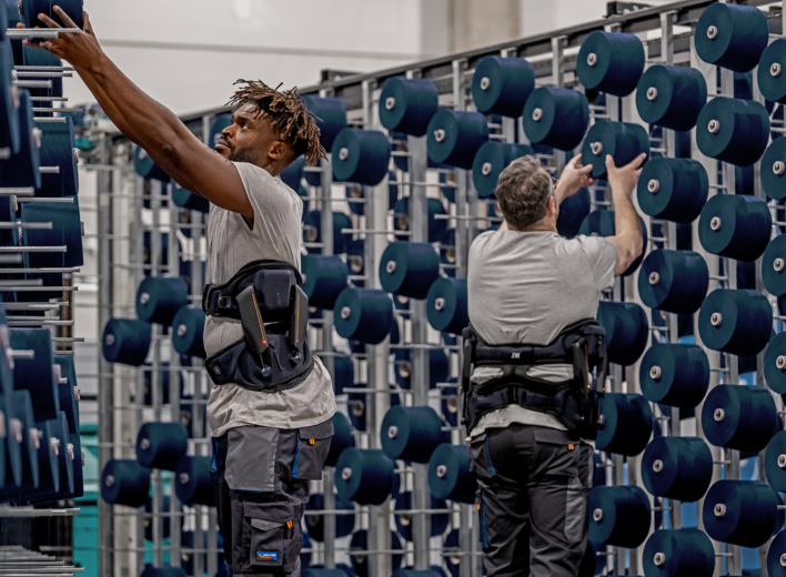 Exoskeleton for back support at work